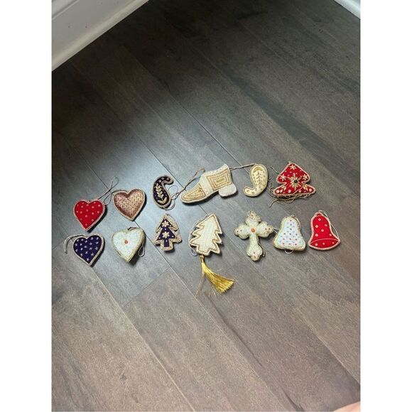 10 Purple Gold Thread Christmas Tree Eid Holiday Ornaments  Individually - Picture 3 of 7